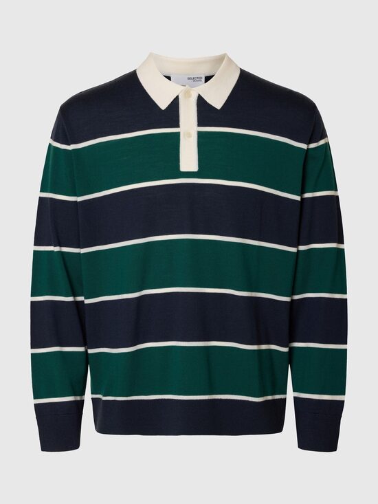 SELECTED HOMME 100% MERINO VILNAS BRĪVA PIEGRIEZUMA POLO S IZMĒRS